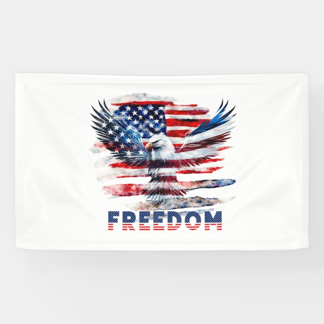 Flag and eagle of the United States.Freedom. Banner (Horizontal)