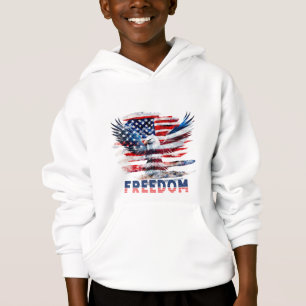 Flag and eagle of the United States.Freedom. Hoodie