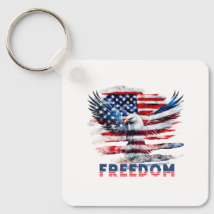 Flag and eagle of the United States.Freedom. Keychain