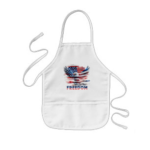 Flag and eagle of the United States.Freedom. Kids' Apron