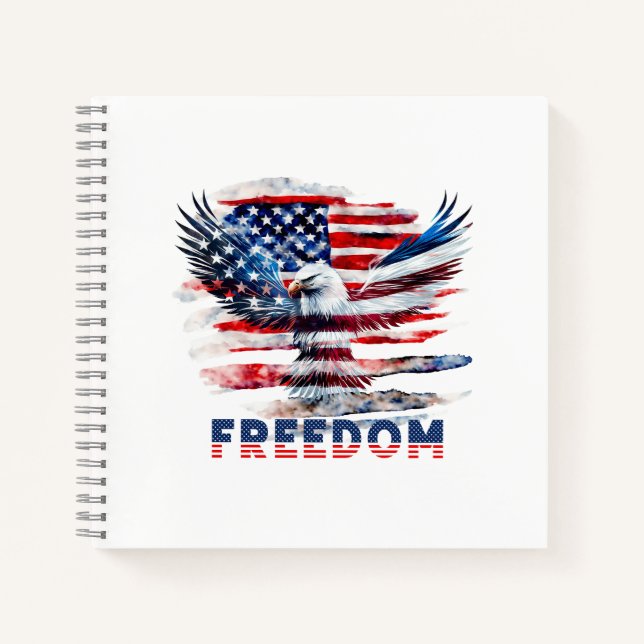 Flag and eagle of the United States.Freedom. Notebook (Front)