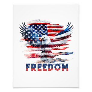 Flag and eagle of the United States.Freedom. Photo Print