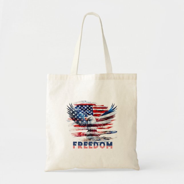 Flag and eagle of the United States.Freedom. Tote Bag (Front)