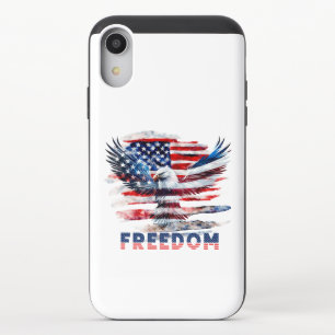 Flag and eagle of the United States.Freedom. iPhone XR Slider Case