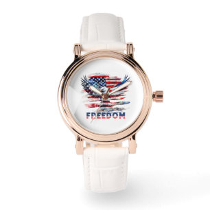 Flag and eagle of the United States.Freedom. Watch
