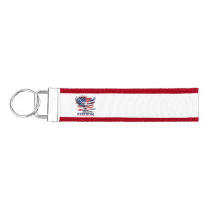 Flag and eagle of the United States.Freedom. Wrist Keychain