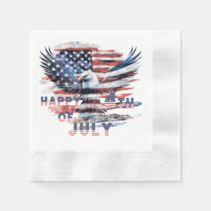 Flag and eagle of the United States. Independence Napkins