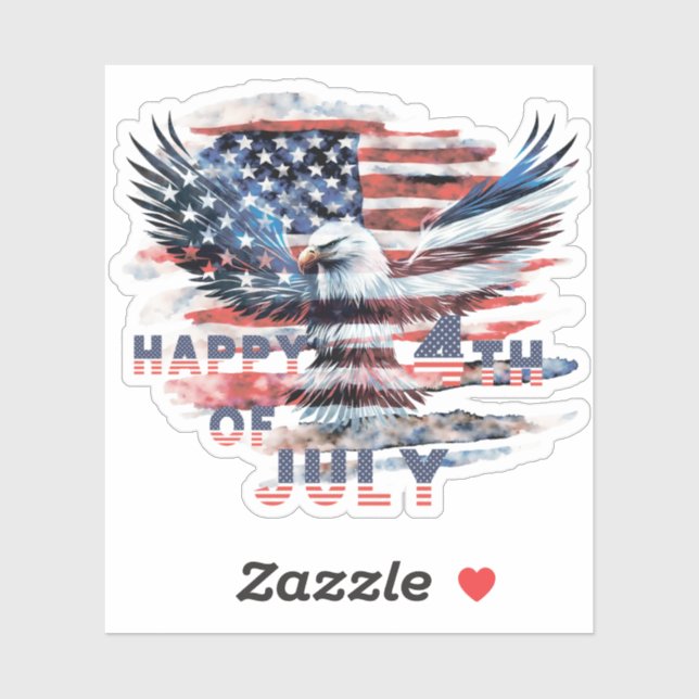 Flag and eagle of the United States. Independence  Sticker (Sheet)