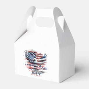 Flag and eagle of the United States. July 4th. Favor Boxes