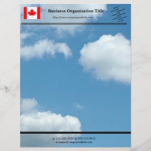Flag and logo international business letterhead