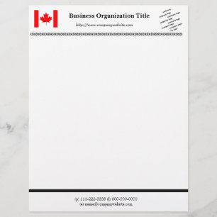 Flag and logo international business letterhead