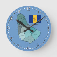 Flag and Map of Barbados