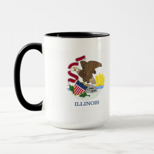 Flag and Seal of Illinois Mug