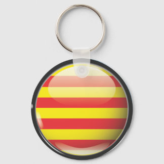 Flag and shield of Catalonia Keychain