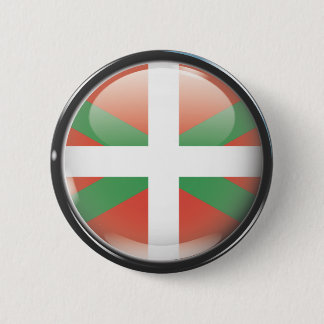 Flag and shield of Euskadi Pinback Button