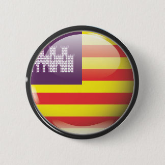 Flag and shield of the Balearic Islands Pinback Button