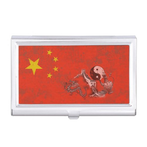 Flag and Symbols of China ID158 Business Card Case