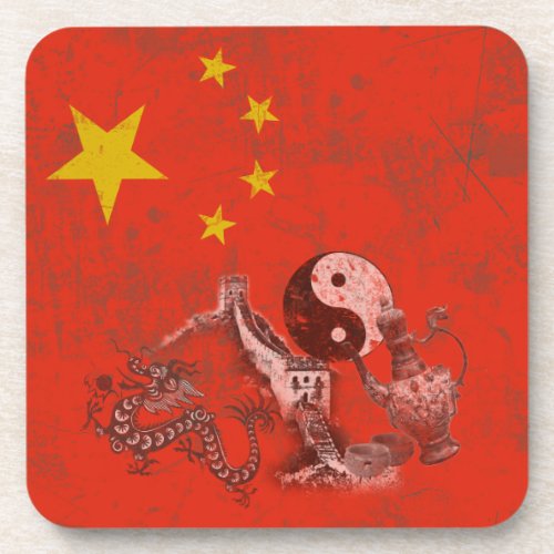 Flag and Symbols of China ID158 Coaster