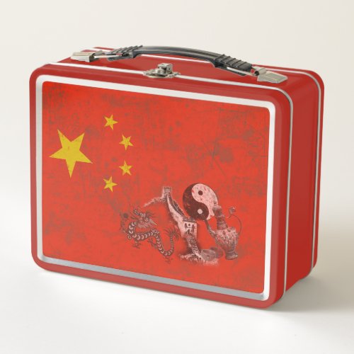 Flag and Symbols of China ID158 Metal Lunch Box