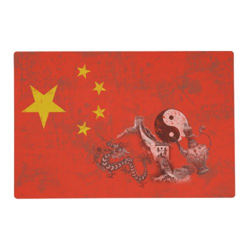 Flag and Symbols of China ID158 Placemat