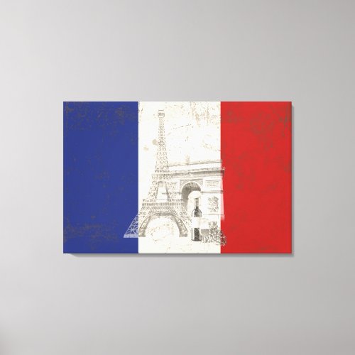 Flag and Symbols of France ID156 Canvas Print