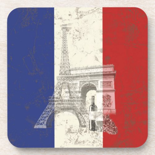 Flag and Symbols of France ID156 Drink Coaster