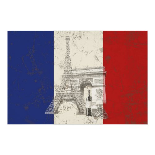 Flag and Symbols of France ID156 Poster