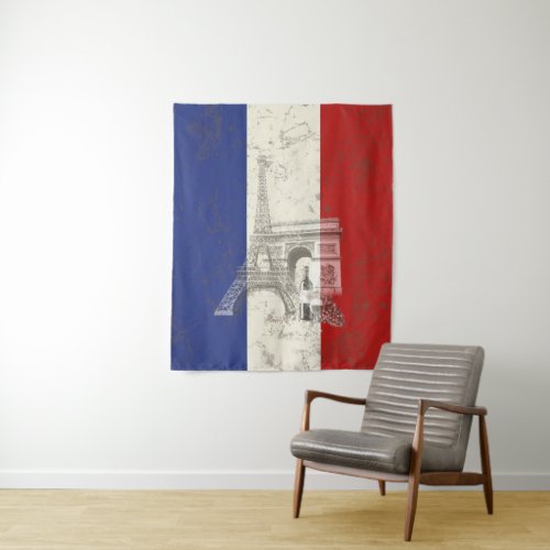 Flag and Symbols of France ID156 Tapestry