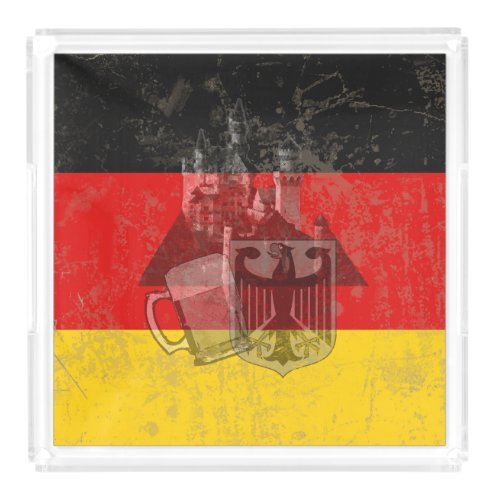 Flag and Symbols of Germany ID152 Acrylic Tray