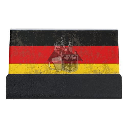 Flag and Symbols of Germany ID152 Desk Business Card Holder