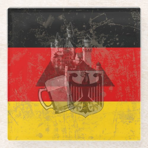 Flag and Symbols of Germany ID152 Glass Coaster