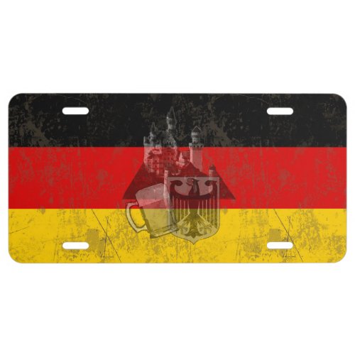 Flag and Symbols of Germany ID152 License Plate
