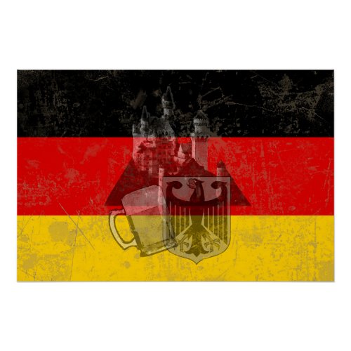 Flag and Symbols of Germany ID152 Poster