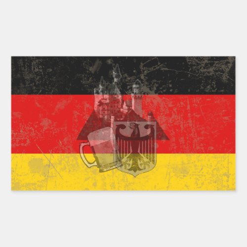 Flag and Symbols of Germany ID152 Rectangular Sticker