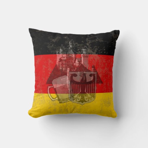 Flag and Symbols of Germany ID152 Throw Pillow