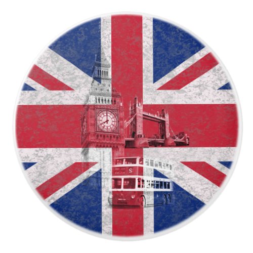 Flag and Symbols of Great Britain ID154 Ceramic Knob