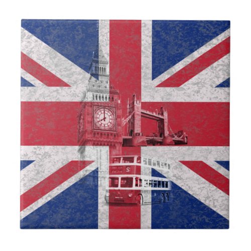 Flag and Symbols of Great Britain ID154 Ceramic Tile