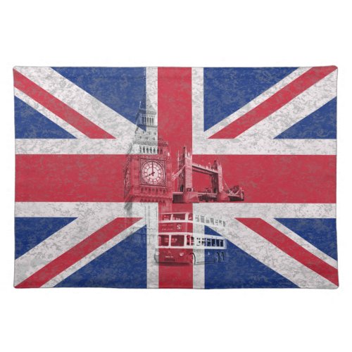 Flag and Symbols of Great Britain ID154 Cloth Placemat