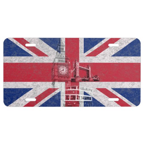 Flag and Symbols of Great Britain ID154 License Plate