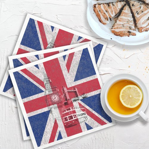 Flag and Symbols of Great Britain ID154 Paper Napkins