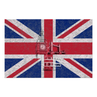 Flag and Symbols of Great Britain ID154 Poster