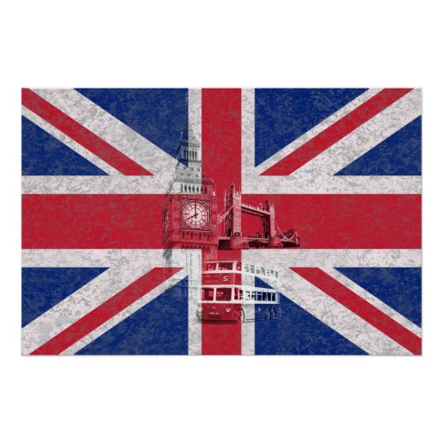 Flag and Symbols of Great Britain ID154 Poster