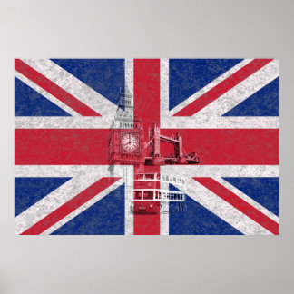 Flag and Symbols of Great Britain ID154 Poster