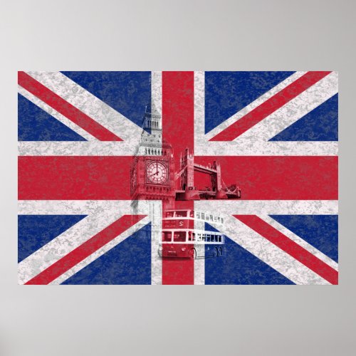 Flag and Symbols of Great Britain ID154 Poster