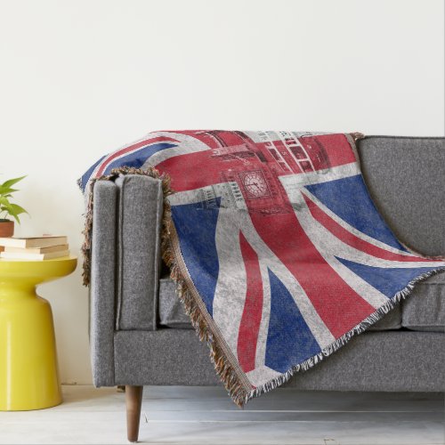 Flag and Symbols of Great Britain ID154 Throw Blanket
