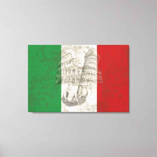 Flag and Symbols of Italy ID157 Canvas Print