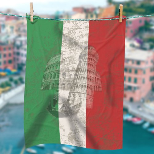 Flag and Symbols of Italy ID157 Fleece Blanket