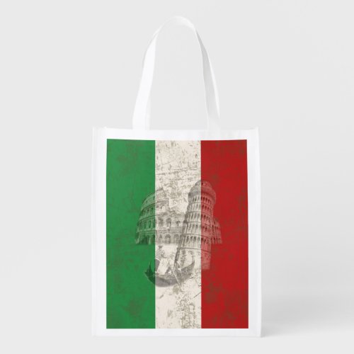 Flag and Symbols of Italy ID157 Grocery Bag