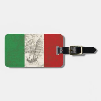Flag And Symbols Of Italy Id157 Luggage Tag by arrayforaccessories at Zazzle
