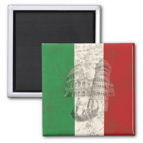 Flag and Symbols of Italy ID157 Magnet